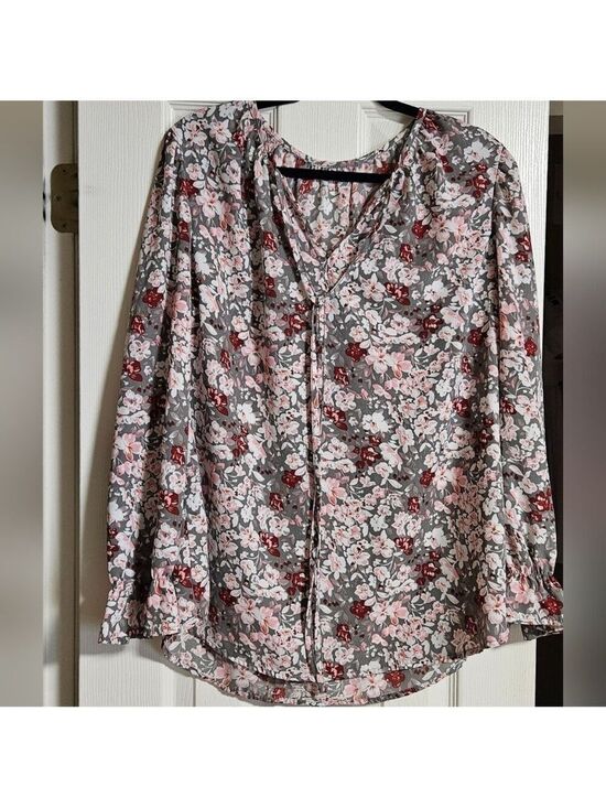 Tops - Cottagecore Floral Peasant Style Women's Top XL